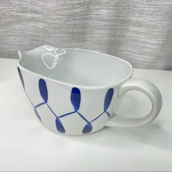 Vtg 60's Mid Century Lyngby Porcelain Denmark Blue White Butter Box Sauce Set - Picture 4 of 11